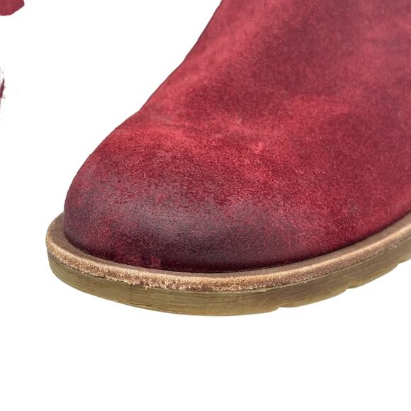 Soft Ruby Red Burgundy Suede Selby Ankle Boots - Picture 4 of 10
